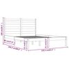 vidaXL sengeramme 150x200 cm King Size massivt fyrretr&aelig; hvid