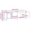 vidaXL TV-skab Gammelt tr&aelig; 140 x 36 x 49.5 cm Konstrueret tr&aelig;