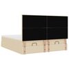 vidaXL osmannisk sengeramme med madrasser 160x200 cm stof cremefarvet