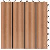 vidaXL Terrasse Flise 11 pcs Teaktr&aelig; 30 x 30 cm WPC