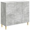 vidaXL Sideboard Betongr&aring; 89 x 34,5 x 80 cm Konstrueret tr&aelig;
