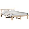vidaXL Sengestel Naturfarvet 140 x 200 cm Massiv fyrretr&aelig;