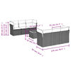 vidaXL sofaesæt til haven 7 dele med hynder polyrattan grå