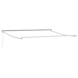 vidaXL Manual Awning Frame 3 x 2,5 m Hvid Powder-Coated Aluminium