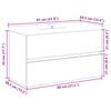 vidaXL m&oslash;bels&aelig;t til badev&aelig;relse 2 dele konstrueret tr&aelig; betongr&aring;
