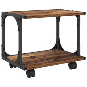 vidaXL Printerstand Gammelt tr&aelig; 41 x 28 x 33,5 cm Konstrueret tr&aelig;