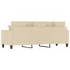 vidaXL 3-personers sofa 180 cm stof cremefarvet