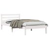 vidaXL Sengestel Hvid 225,5 x 95,5 x 69,5 cm Massivt fyrretr&aelig;