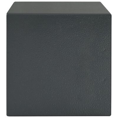 vidaXL mekanisk sikkerhedsboks 23x17x17 cm stål mørkegrå