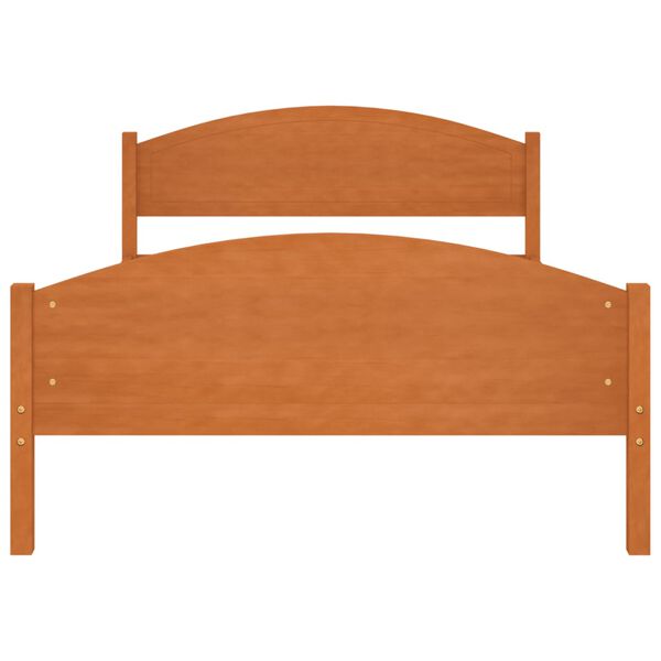 vidaXL sengestel 120x200 cm massivt fyrretræ gyldenbrun