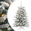 vidaXL Kunstigt Hinged Juletr&aelig; Hvid 120 cm PE og PVC