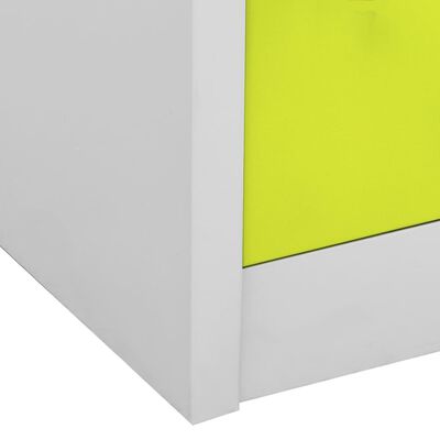 vidaXL skab 90x45x92,5 cm stål lysegrå og grøn