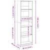 vidaXL bogreol 60x30x189 cm konstrueret træ sonoma-eg