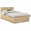 vidaXL Sengestel med hovedg&aelig;rde Sonoma-eg 120 x 190 cm Konstrueret tr&aelig;