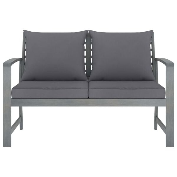 vidaXL loungesæt til haven 4 dele med hynder massivt akacietræ