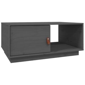 vidaXL sofabord 80x50x35,5 cm massivt fyrretr&aelig; gr&aring;