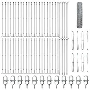 vidaXL Hegnsp&aelig;l S&oslash;lv 100 x 0,8 m (36 mm net) St&aring;l
