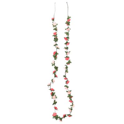 vidaXL kunstige blomsterguirlander 6 stk. 250 cm lys forårsroser