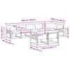 vidaXL Udend&oslash;rs sofagruppe med pude 8 pcs Naturlig og Fl&oslash;de