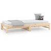 vidaXL daybed med udtr&aelig;k 2x(80x200) cm massivt fyrretr&aelig;