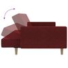 vidaXL 2-personers sovesofa med fodskammel stof vinr&oslash;d