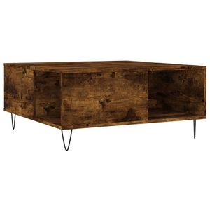 vidaXL sofabord 80x80x36,5 cm konstrueret tr&aelig; r&oslash;get egetr&aelig;sfarve