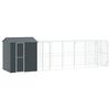 vidaXL Fuglebur Antracit 824 x 208 x 247 cm Galvaniseret st&aring;l
