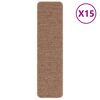vidaXL Skridsikre Trappem&aring;tter Latex bagside 15 pcs Gul 75 x 20 cm PP