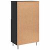 vidaXL Highboard Sort 60 x 36 x 110 cm Konstrueret tr&aelig;