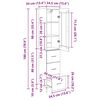 vidaXL Highboard Artisan Egetr&aelig; 34,5 x 34 x 180 cm Konstrueret tr&aelig;