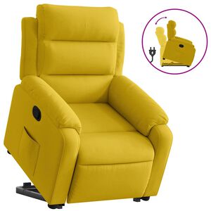 vidaXL l&oslash;ftestol velour gul