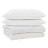 vidaXL Dyne med pude 3 pcs Hvid Mikrofiber