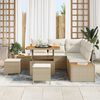 vidaXL Havesofa S&aelig;t 8 pcs Beige polyrattan