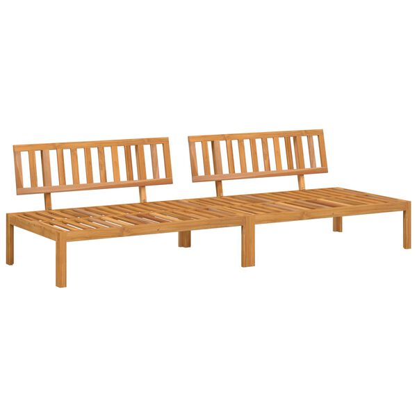 vidaXL Sofa S&aelig;t med pude Gr&aring;brun 240 x 92 x 69 cm Massivt Akacietr&aelig;