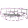 vidaXL seng med reol uden madras 135x190 cm massivt fyrretr&aelig;