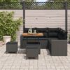 vidaXL Havesofa S&aelig;t 8 pcs Sort polyrattan