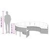 vidaXL havesofa med hynder rund polyrattan beige