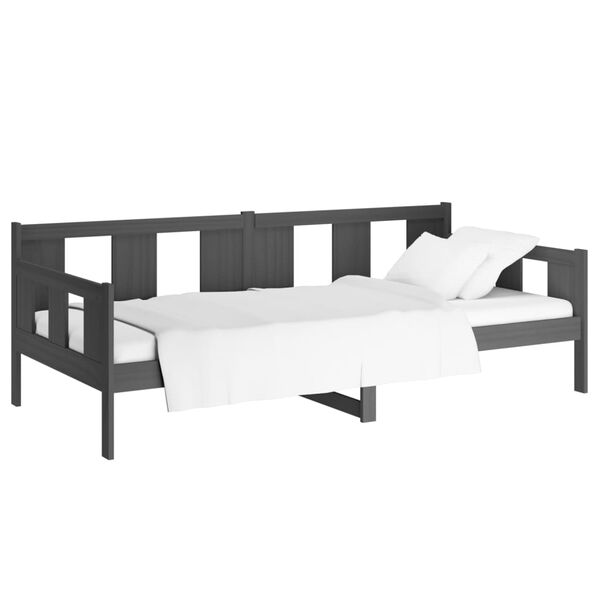 vidaXL daybed 80x200 cm massivt fyrretræ grå