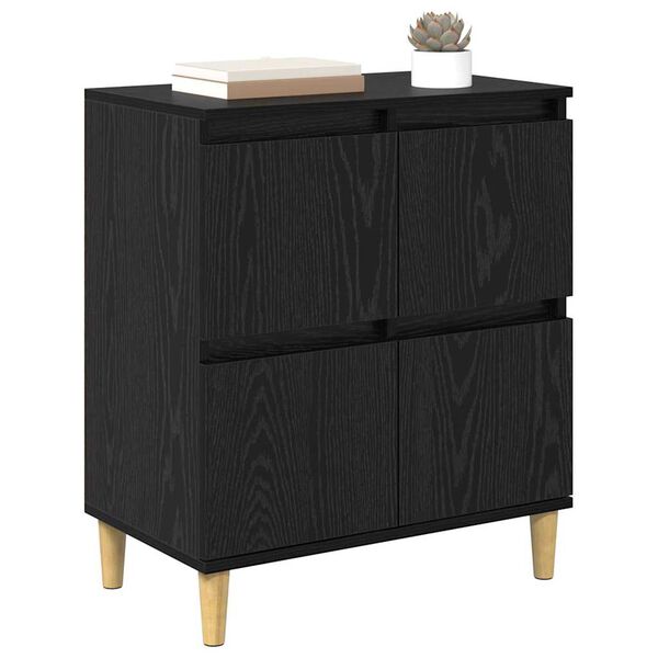vidaXL Sideboard Sort eg 60 x 35 x 70 cm Konstrueret tr&aelig;