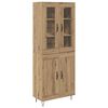 vidaXL Highboard Artisan Egetr&aelig; 69,5 x 34 x 90 cm Konstrueret tr&aelig;