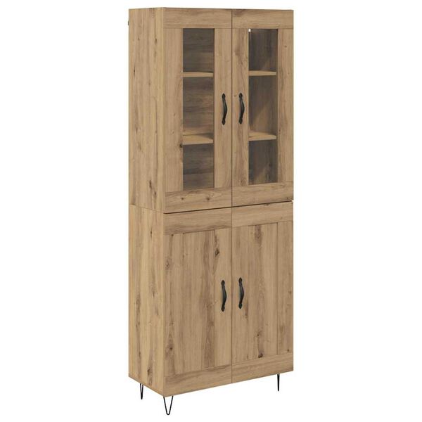 vidaXL Highboard Artisan Egetr&aelig; 69,5 x 34 x 90 cm Konstrueret tr&aelig;