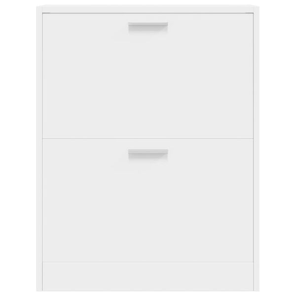 vidaXL skoskab med 2 rum tr&aelig; hvid