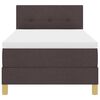 vidaXL LED Box Spring Bed med madras M&oslash;rk Brun 80 x 200 cm Stof