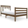 vidaXL sengeramme 100x200 cm massivt tr&aelig; gyldenbrun