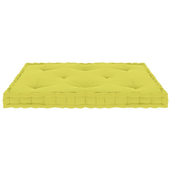 vidaXL hynde til pallesofa 73x40x7 cm bomuld &aelig;blegr&oslash;n