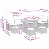 vidaXL Havesofa S&aelig;t med pude med opbevaring 10 pcs Beige og lys gr&aring;