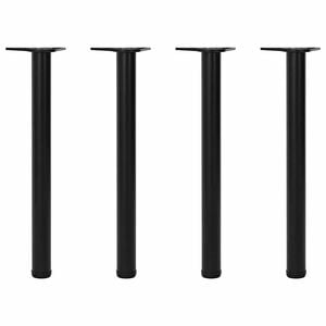 4 bordben, justerbar h&oslash;jde, sorte, 710 mm