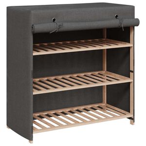 vidaXL skoskab med overtr&aelig;k 79 x 40 x 80 cm stof gr&aring;