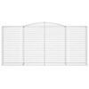 vidaXL buede gabionkurve 4 stk. 400x50x180/200 cm galvaniseret jern