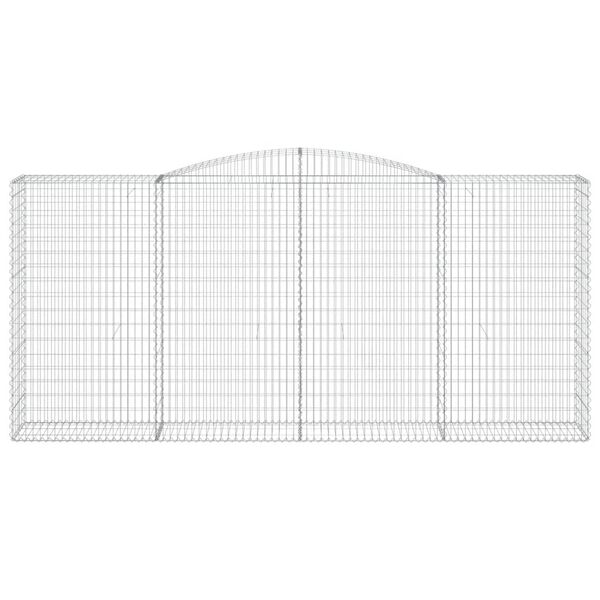 vidaXL buede gabionkurve 4 stk. 400x50x180/200 cm galvaniseret jern